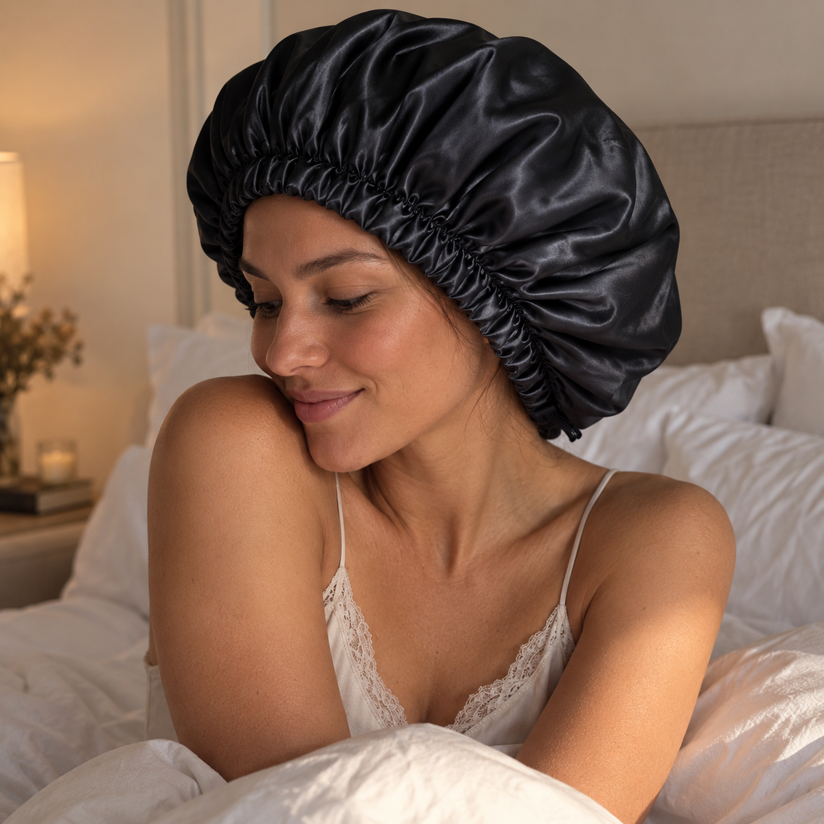 Bonnet de Nuit 100% soie de mûrier - La Songerie™